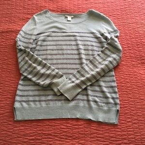 LOFT light blue/silver sweater - medium